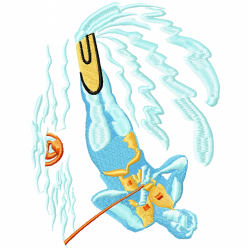 Diving Embroidery Design 6 Diving Embroidery Design 6
